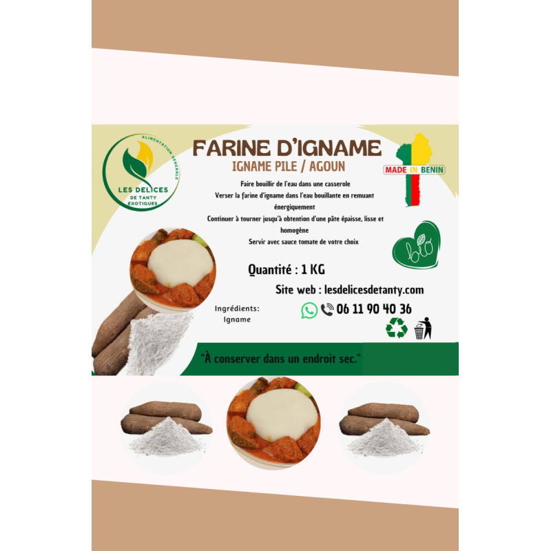 Farine d'igname pilée - Agoun